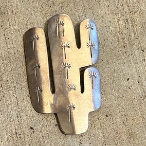 Silver Cactus - 925 Vintage Pin